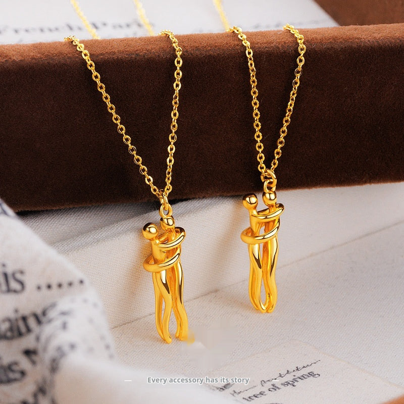 Buy Hug Necklace Creative Design Clavicle Chain Necklace online at Fashionner.