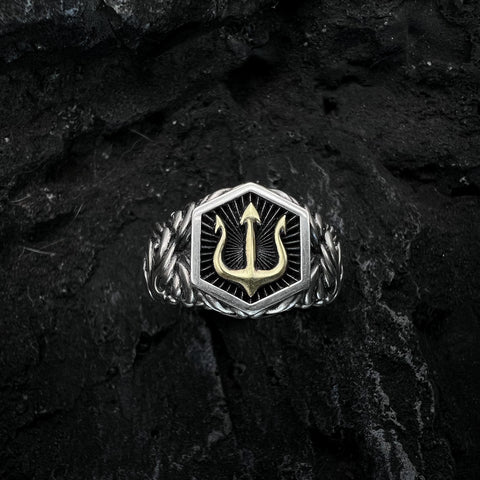 Bague en argent sterling pour hommes au design original