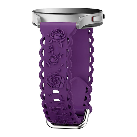 Suitable For 20Mm Flat Silicone Strap With Hollowed Out Rose Style Strap
