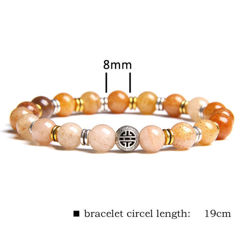 Bracelet en perles de pierre volcanique pour couple et yoga