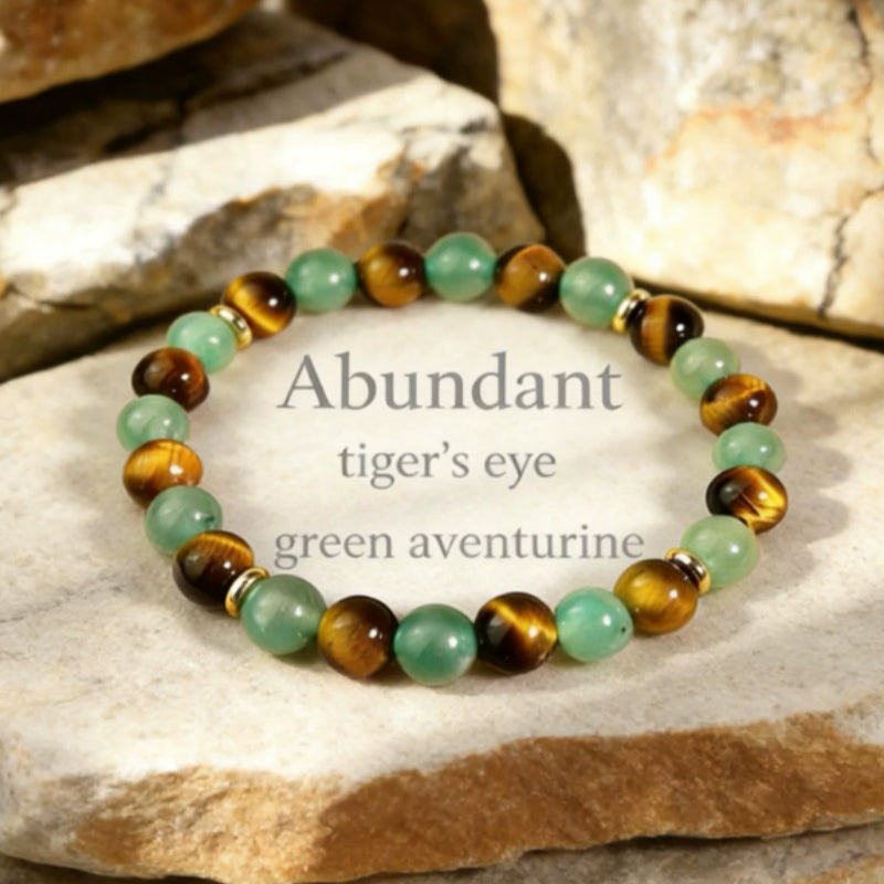 Buy Tiger-Eye Stone Handcrafted Beaded Elastic Bracelet online at Fashionner.
