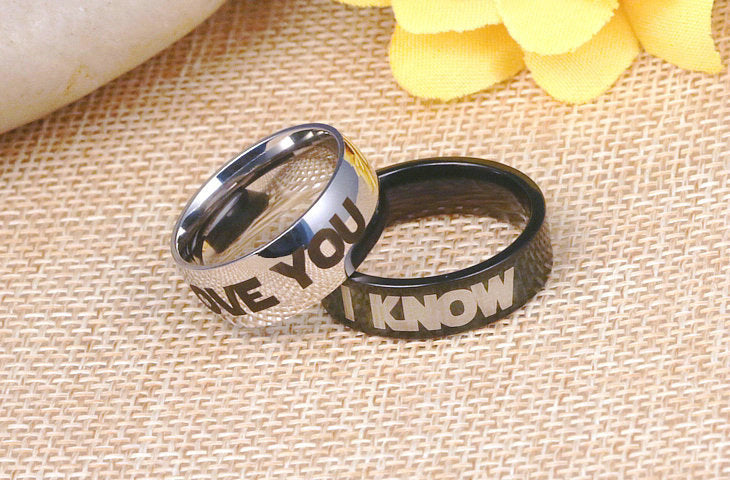 Bague en acier au titane Bague de couple en acier inoxydable Bagues de couple