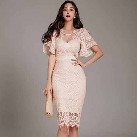 Robe De Soirée Élégante En Dentelle Pour Femmes