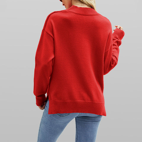 European And American Autumn Winter Love Lips Sweater - Fashionner
