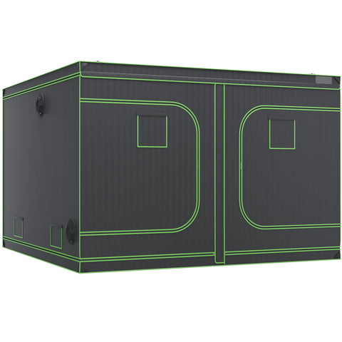 VEVOR 10x10 Grow Tent, 120'' X 120'' X 80'', High Reflective 600D Mylar Hydroponic Growing Tent With Observation Window, Tool Bag And Floor Tray For Indoor Plants Growing