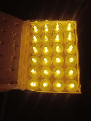 Bougies décoratives en cristal sans flamme ni fumée (4 pièces)