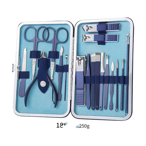 Professional Scissors Nail Clippers Set Ear Spoon Dead Skin Pliers Nail Cutting Pliers Pedicure Knife Nail Groove Trimmers - Fashionner