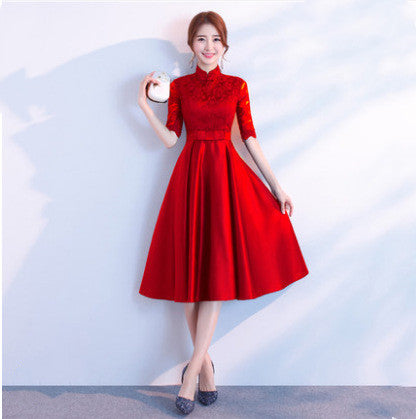 Medium sleeve Bridesmaid Dress