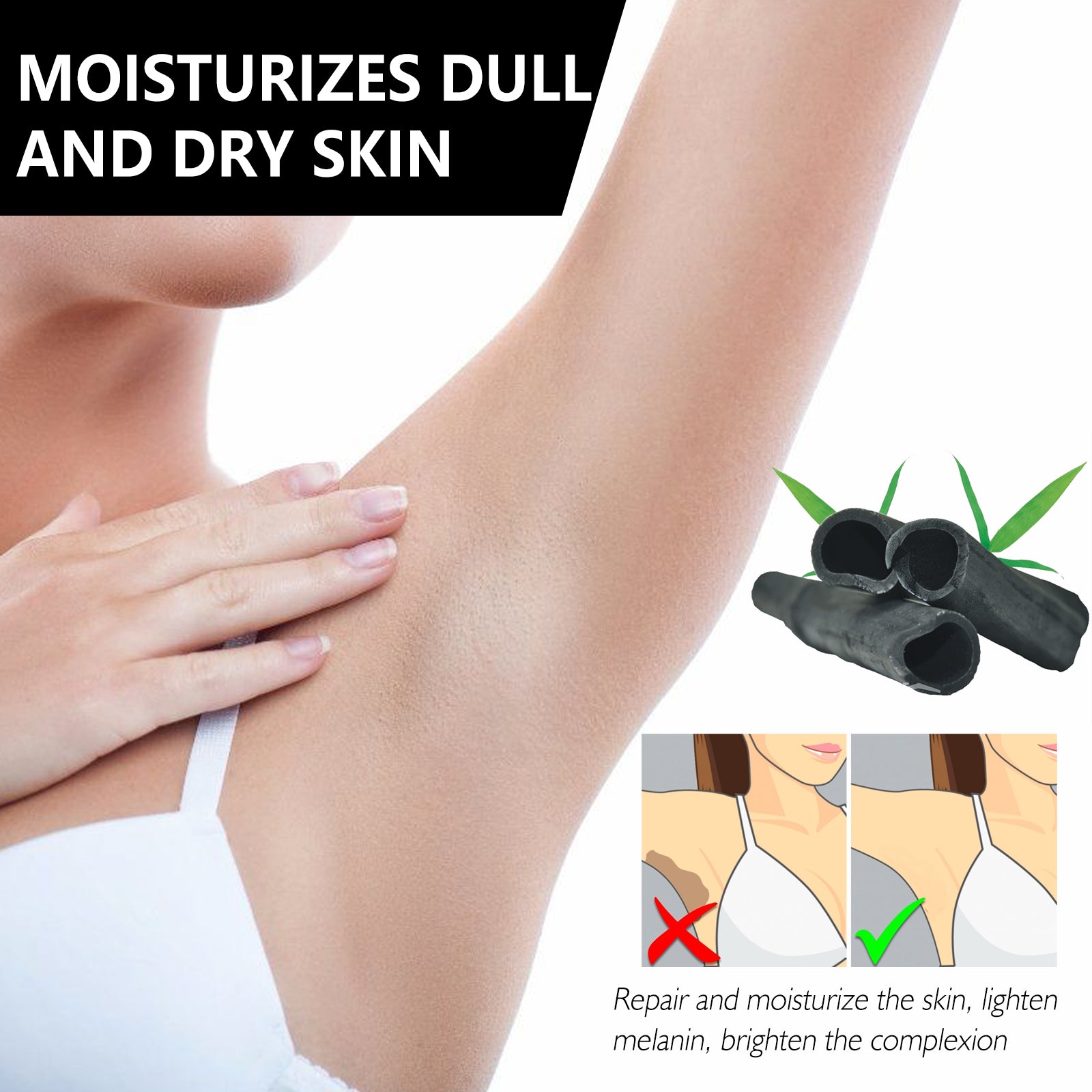 Buy Bamboo Charcoal Black Prickly Skin Soap, Bamboo Charcoal Brightening Skin Whitening Body Cleansing Soap online at Fashionner