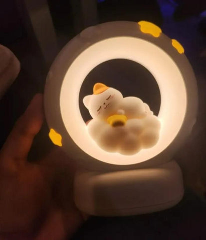 Lampe de nuit LED Chat endormi avec contrôle tactile