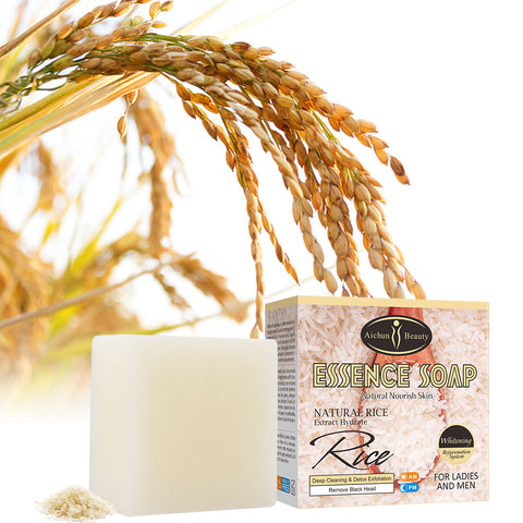 Rice Handmade Soap Body Skin Brightening Moisturizing 100g Handmade Soap Melaninsoap - Fashionner