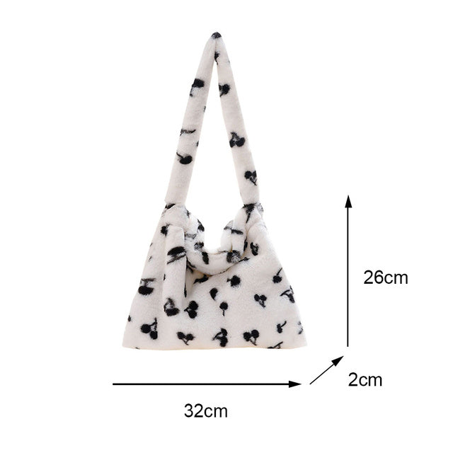 Portable Plush Handbag For Women - Fashionner