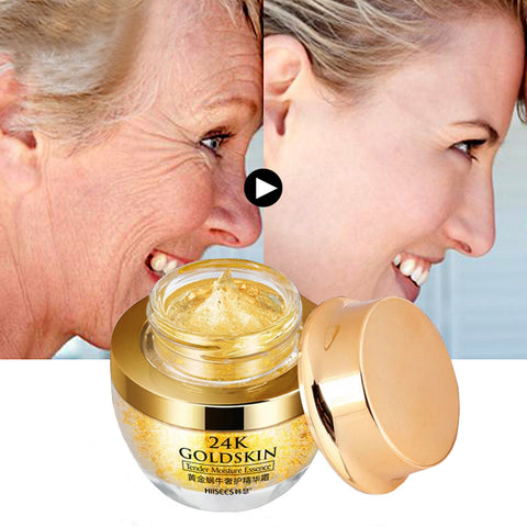 Crème Visage Or 24K Soin Peau Sèche Blanchissante Éclaircissante à la Bave d'Escargot
