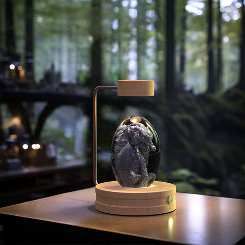 Veilleuse d'intérieur dinosaure cosmique boule de cristal, alimentée par USB, lumière chaude de chevet, cadeau d'anniversaire