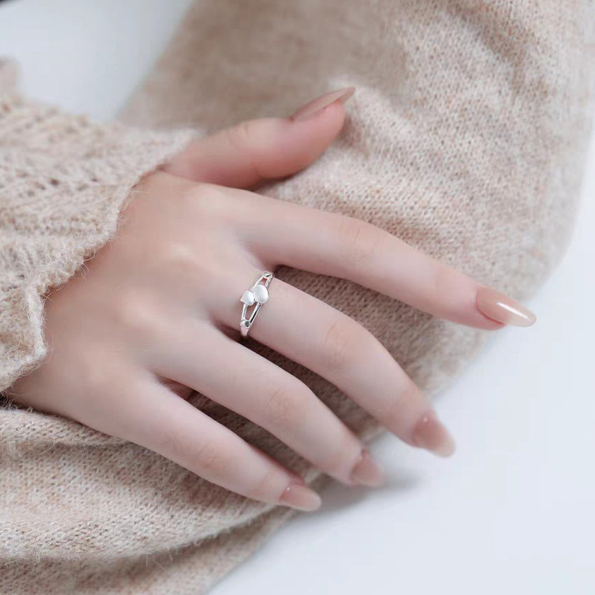 Buy 1 Piece 999 Sterling Silver Gourd Design Ring, Delicate Minimalist Style, Suitable For Daily Wear & Gifting online at Fashionner.