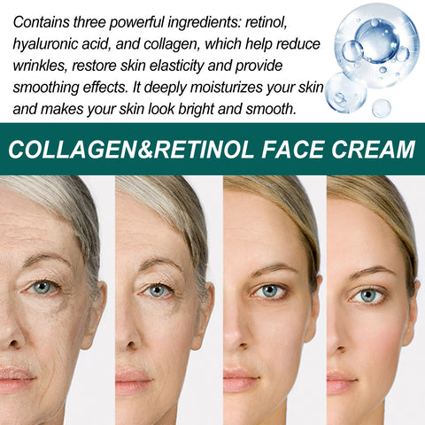 Crème hydratante visage au collagène et au rétinol