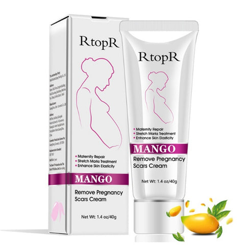 Produits pour enlever les vergetures - Crème naturelle douce et non irritante au mangue pour enlever les vergetures, pour la grossesse, la réparation des cicatrices, la ligne lâche, la crème pour les vergetures abdominales