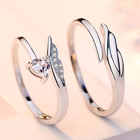 Bague Couple Cupidon Plume d'Ange