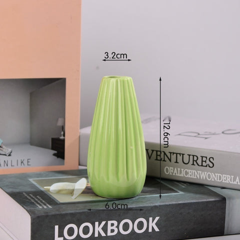 Petit vase en céramique Mini arrangement floral Hydroponique Ornements décoratifs simples