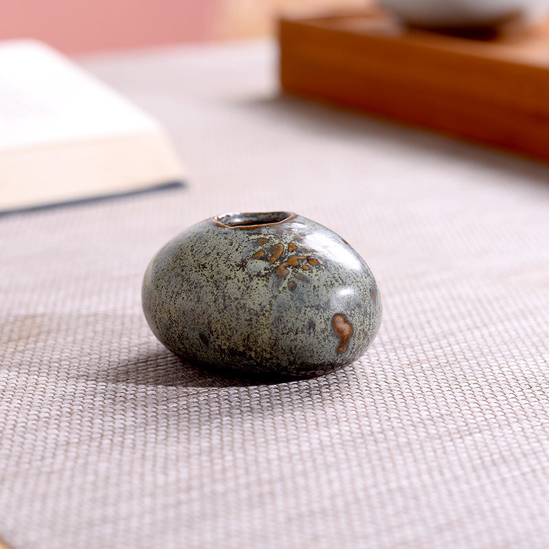 Retro Hydroponic Patina Flower Arrangement Mini Ceramic Small Vase