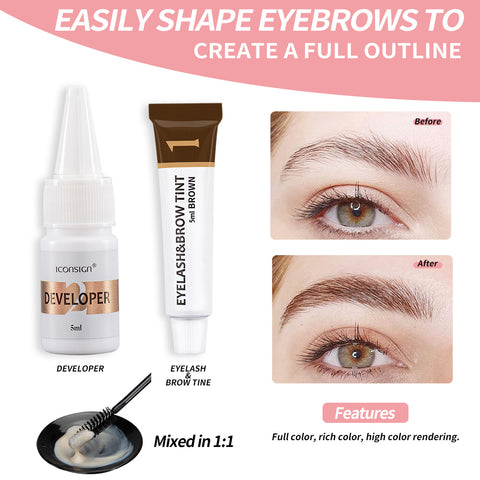 Kit de teinture pour cils et sourcils ICONSING - Rehaussement de cils et lamination des sourcils - Outils de maquillage