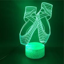 Ballet 3D Night Light Led Colorful Smart Remote Control