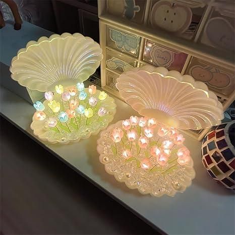 Veilleuse Tulipe Lampe Fleur Lumière Coquille