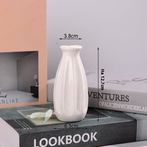 Petit vase en céramique Mini arrangement floral Hydroponique Ornements décoratifs simples