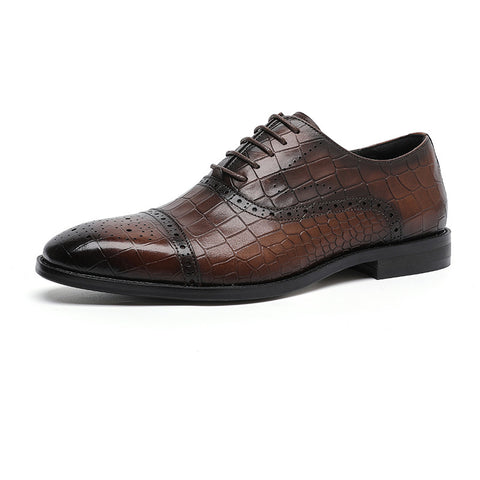 Business fashion oxford formal leather soft walking style dress shoes for men - Fashionner