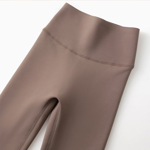Legging Cachemire Taille Haute Hiver Chaud Uni Peluche Pantalon Mode Slim Vêtements Femme