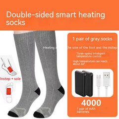 Men's And Women's Fashion Simple Heating And Warm-keeping Electric Socks - Fashionner