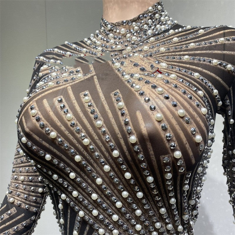 Tassel Dress Birthday Party Long Sleeve Ironing Transparent - Fashionner