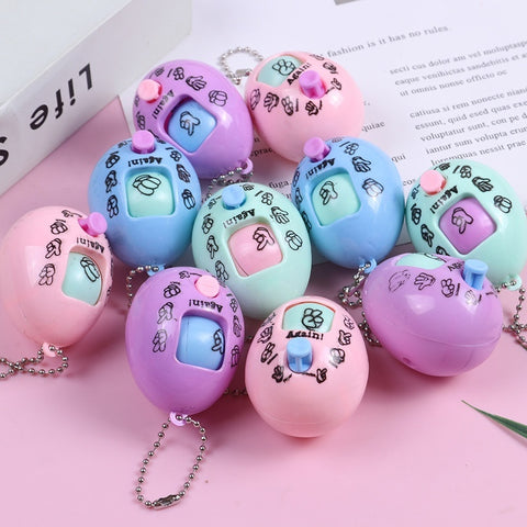 Ciseaux, Pierre, Chiffon, Porte-clés, Capsule Surprise Changeant de Visage