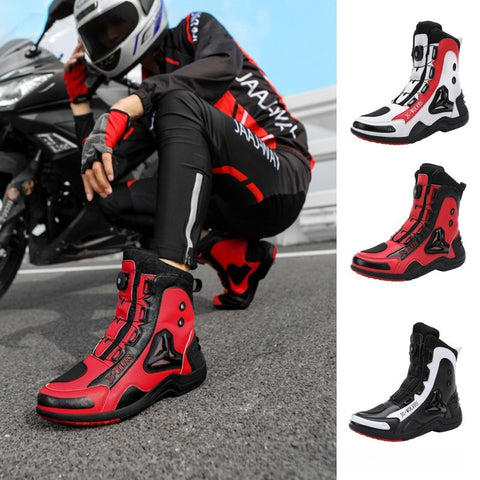 Bottes de moto longues, de montagne, de route, anti-dérapantes, de protection, tout-terrain, légères, pour les trajets quotidiens.