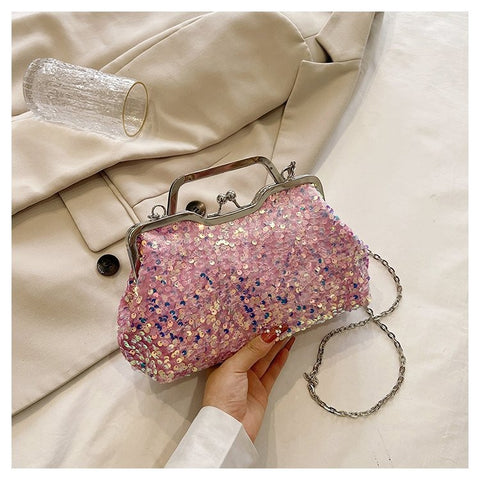 Nouveau sac à main à bandoulière tendance mode Sac de soirée niche à paillettes
