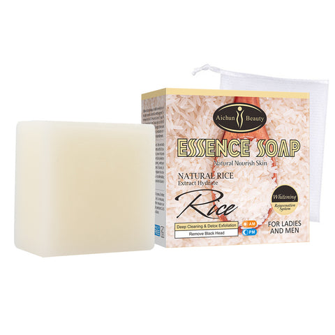Rice Handmade Soap Body Skin Brightening Moisturizing 100g Handmade Soap Melaninsoap - Fashionner