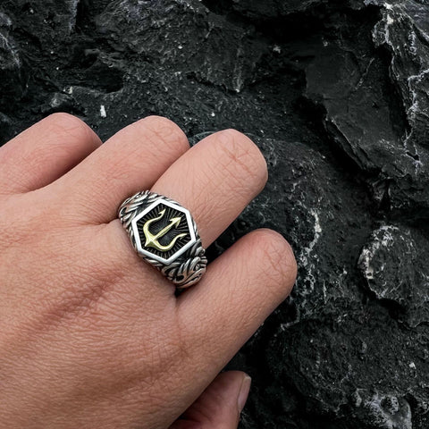 Bague en argent sterling pour hommes au design original