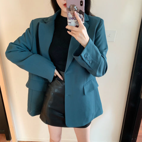 Blazer rétro de style britannique pour femme