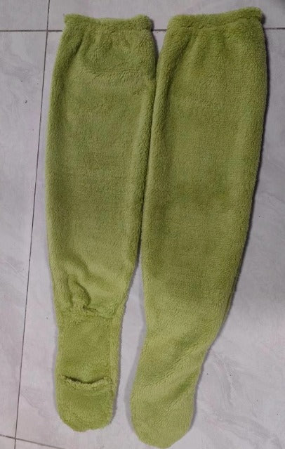 Indoor Plush Warmth Long Socks Cute Fuzzy Socks Over Knee Winter Leg Warmers Plush Sock Slippers Cozy Stocking - Fashionner