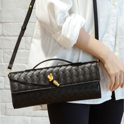 Sac bandoulière tissé mode pochette