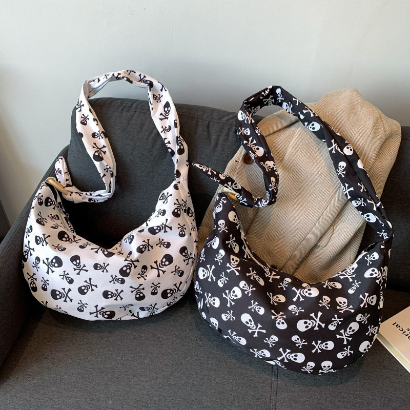 Women's Fashionable Simple Niche Printed Underarm Shoulder Messenger Bag - Fashionner