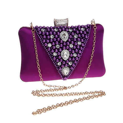 Sac de soirée brodé de perles pour banquet