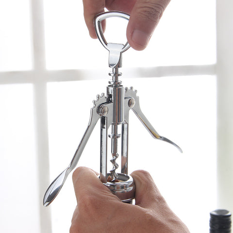 Ouvre-bouteille de vin rouge simple en alliage de zinc