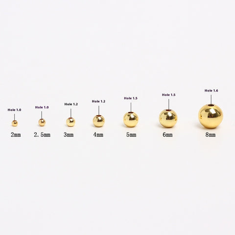Perles intercalaires dorées pour rétention de couleur plaquées or 14K