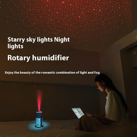 Nouveau projecteur étoile Ciel Haut Lumière Ambiante Humidificateur Petit Portable Anti-Brûlure à Sec Voiture Maison USB Pulvérisateur Tête Rotative