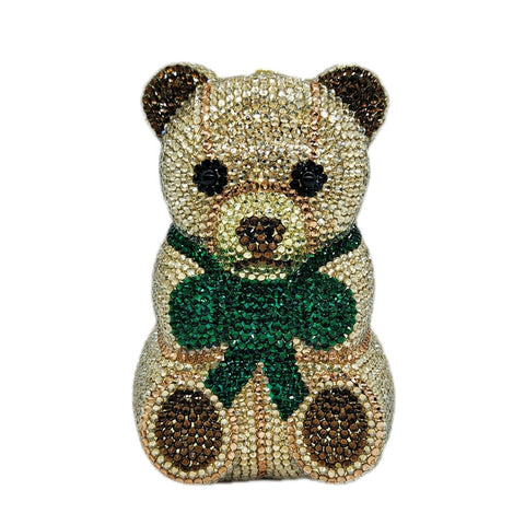 Petit sac de soirée en diamant ours Sac de luxe Banquet diamant Sac à main de soirée animal
