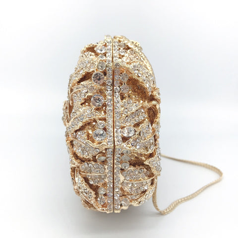 Hollow Rose Diamond Dinner Bag - Fashionner