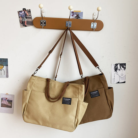 New Women's Canvas Casual Retro Large Capacity Multi-layer Women's Messenger Bag - Fashionner