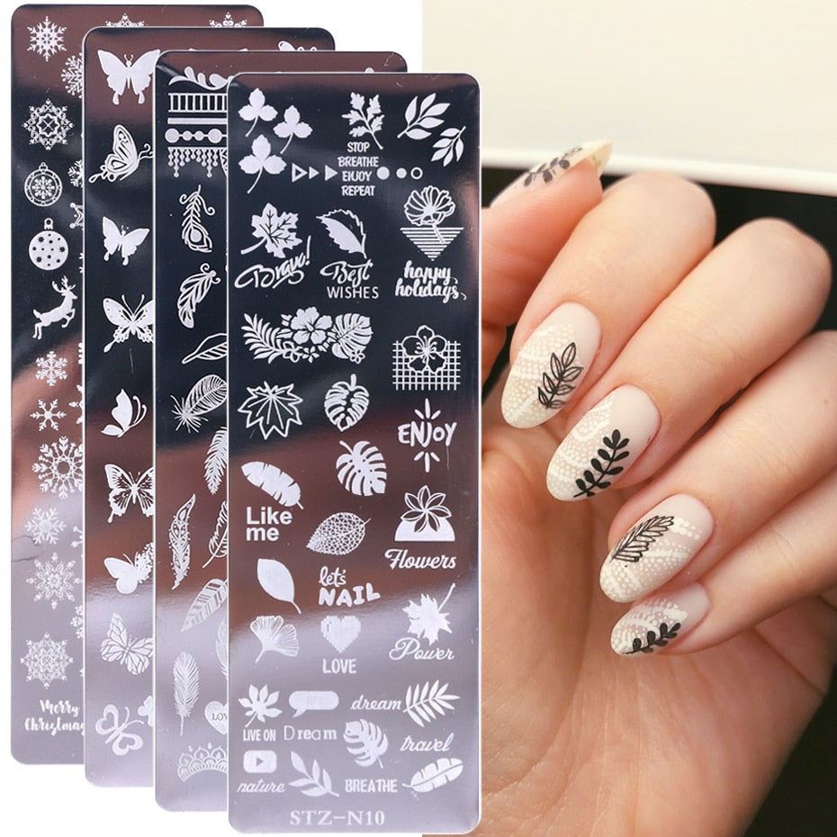Nail print long steel plate - Fashionner