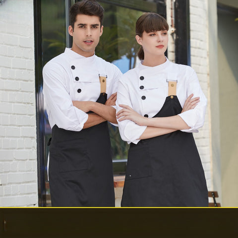 Men's Autumn Hotel Chef Breathable Catering Long Sleeve Tooling Uniform
